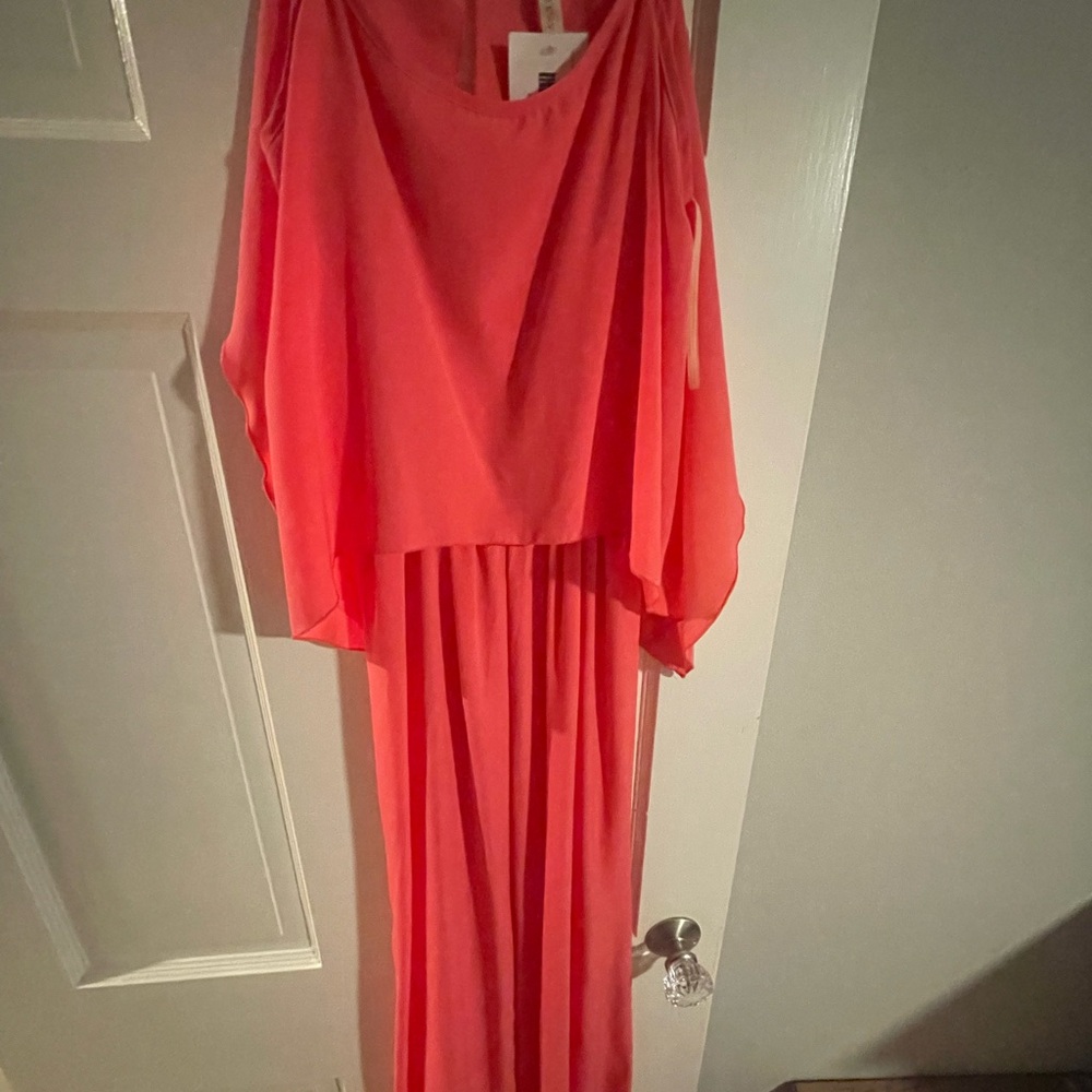 Elegant Coral Women's Dress